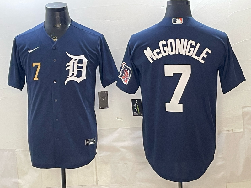 Men Detroit Tigers #7 McGonigle blue Game Nike MLB Jersey 0402003->detroit tigers->MLB Jersey